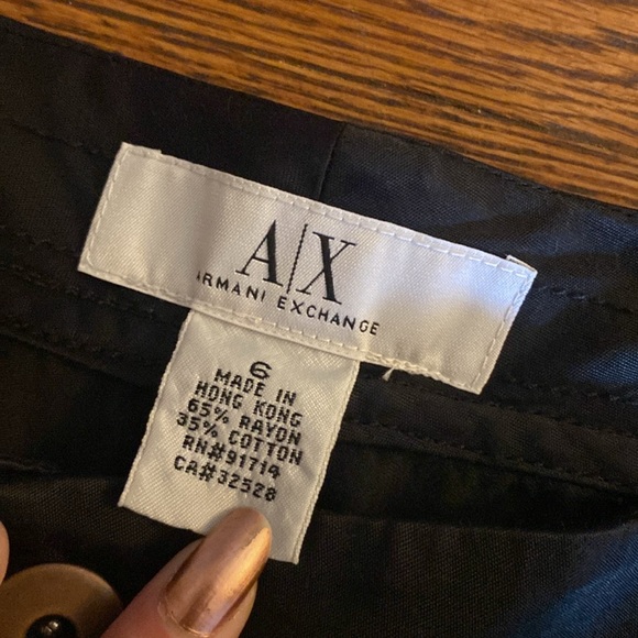 AX Armani Exchange black wide straight leg pant size 6 - Picture 4 of 5
